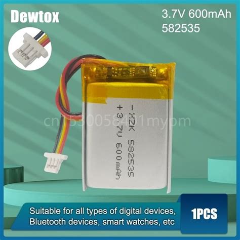 582535 602535 3 7V 600mAh Rechargeable Lithium Polymer Battery Li Ion