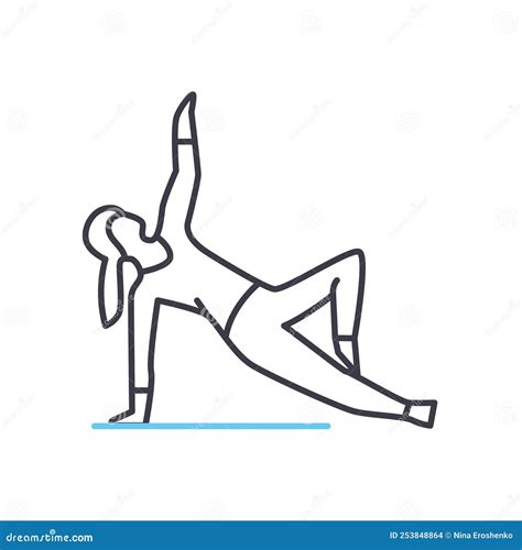 Yoga Line Icon Outline Symbol Vector Illustration Concept Sign Stock