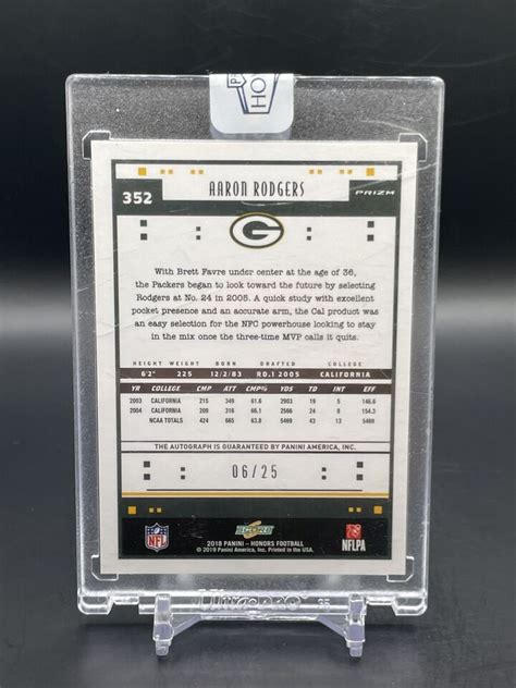 Panini Honors Aaron Rodgers Auto Score Tribute