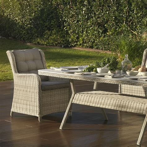 Fauteuil de table en résine tressée pour le jardin Brin d Ouest