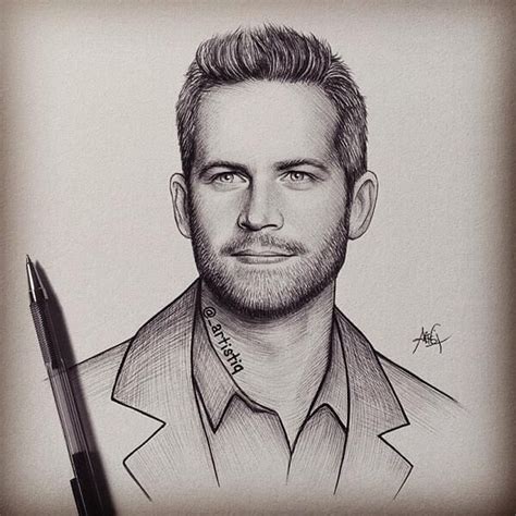 Artistiq On Twitter Paul Walker Drawing Paul Walker Walker Art