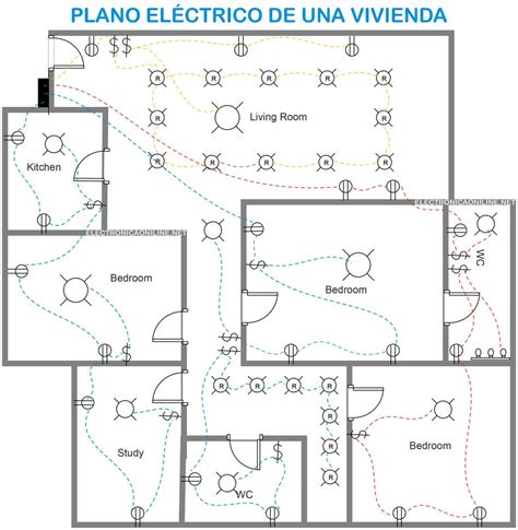 Diagrama Eléctrico De Una Casa Con Simbología Cálculo De