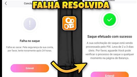 Falha No Saque Kwai Resolvido Como Resolver Falha No Saque Kwai