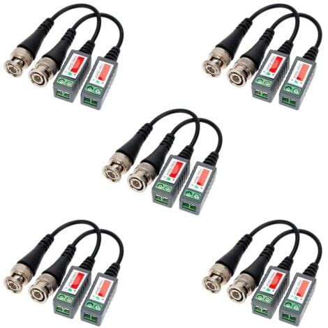 10pcs Video Balun Transmitters Utp Cable Cat 5 Bnc 600 Metres Pour