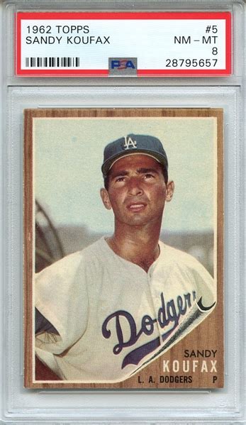 Lot Detail Topps Sandy Koufax Psa Nm Mt