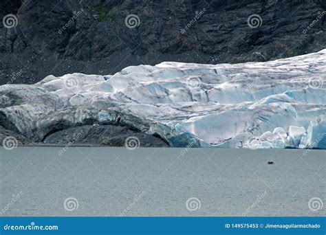 Una Mirada Cercana Del Glaciar De Mendenhall En Juneau Alaska Imagen De