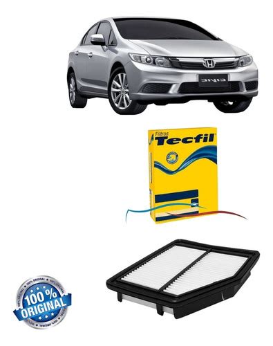 Filtro De Ar Motor Honda Civic 2 0 Flex 2016 Original Tecfil