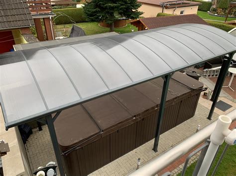 Aluminium Carport Anthrazit X M Polycarbonat Mm X Metal