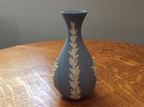 Wedgwood Blue Jasperware Spiral Flute Inch Bud Vase Ebay