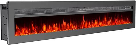 Amazon GMHome 70 Inches Wall Recessed Electric Fireplace 9