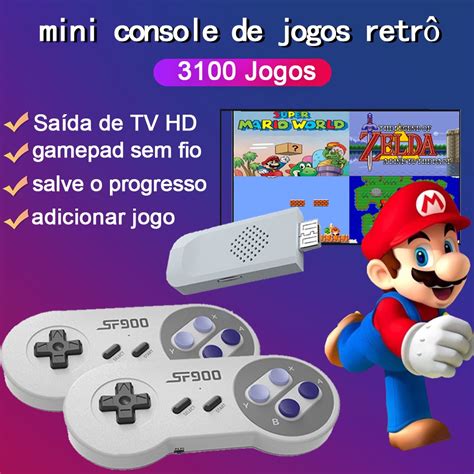 Bit Console Hdmi Sem Fio Tv Retro Para Snes Nes Game Stick