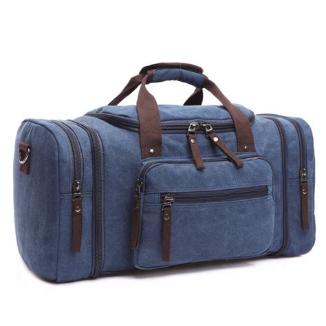 Blau LOSMILE Damen Reisetaschen Handgepäck Canvas Sporttasche Weekender