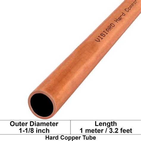 Buy Visiaro Hard Copper Tube, 1mtr, Outer Dia 1 1/8''