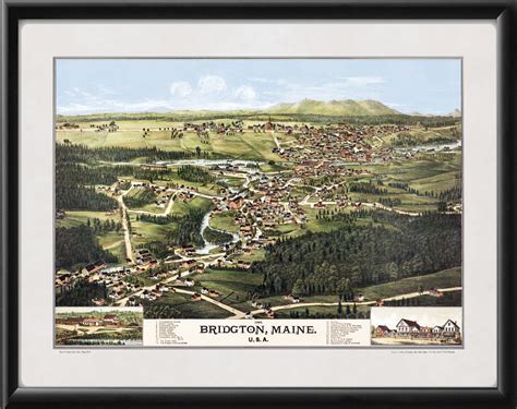 Bridgton ME 1888 | Vintage City Maps