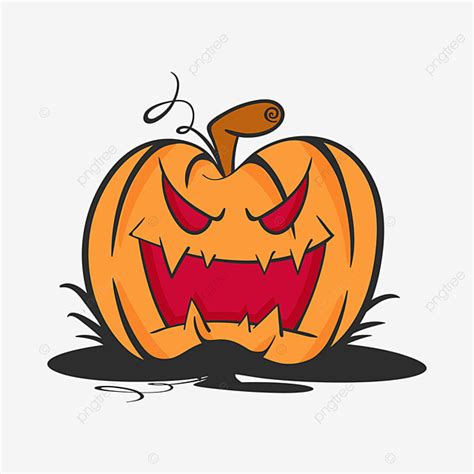 Scary Halloween Pumpkin Clipart Vector Vector Of Scary Halloween