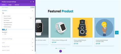 Divi Product Carousel Module Divigear