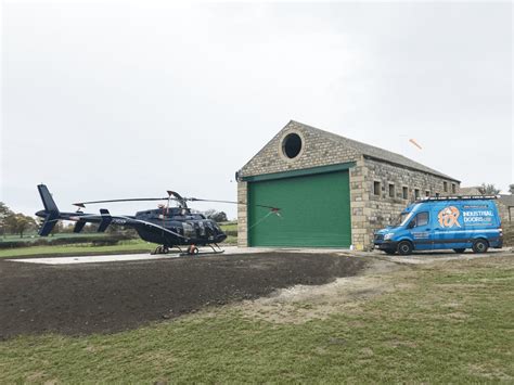 Helicopter Hangar Door Installation • Fox Industrial Doors Ltd