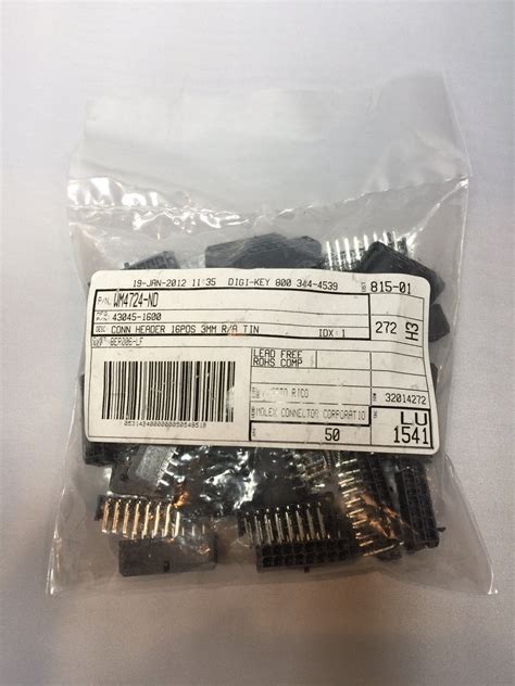 Molex 43045 1600 Conn Header 16 POS 3MM R A Tin EBay