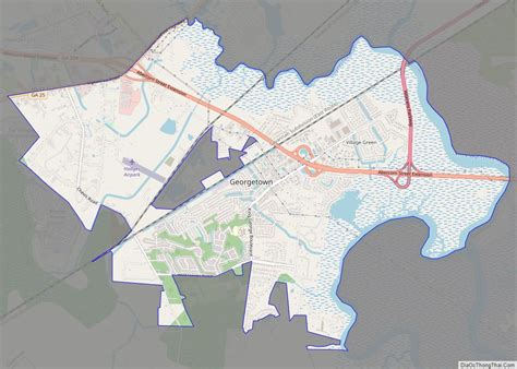 Map of Georgetown CDP, Georgia - Thong Thai Real