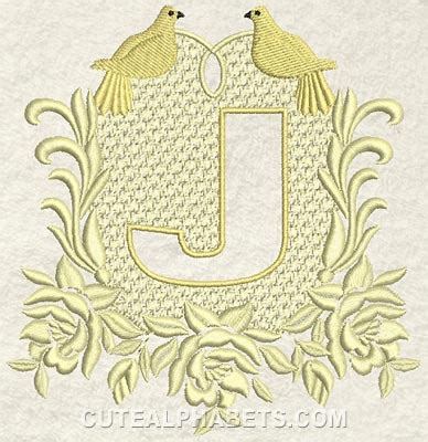 Letter J - Cute Alphabets - Embroidery Fonts | Cute alphabet, Lettering ...