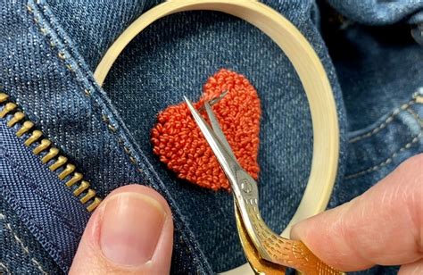 How To Do Punch Needle On Denim Tutorial Video Marching North