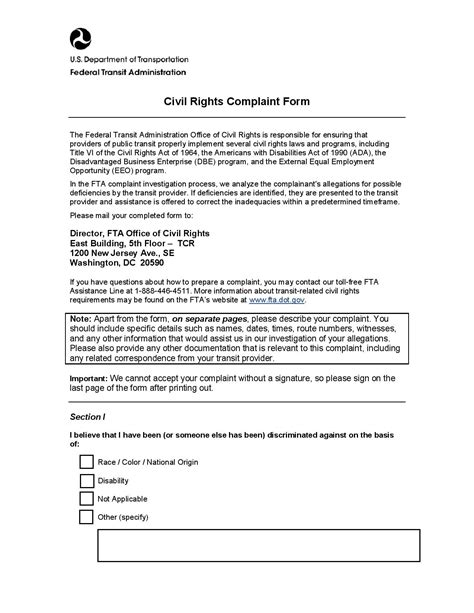 Civil Complaint Template Word