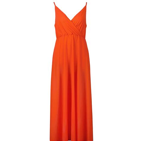 Japan Tky Maxi Jurk Oranje Dames Sebastian Mode