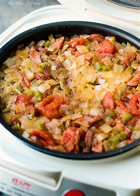 Rice Cooker Sausage Jambalaya Recipe | Ashlee Marie