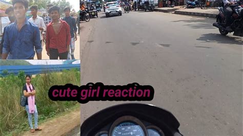 Cute Girl Reaction College Girl Reaction Moto Vloge Bike Ride