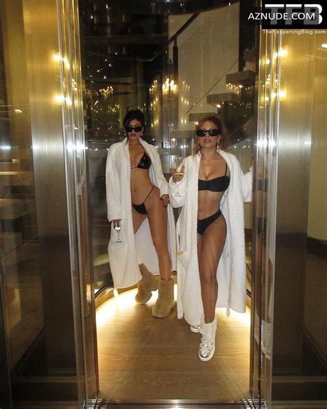 Kylie Jenner Sexy Shows Off Her Seductive Body Wearing A Hot Bikini In A Hot Tub AZNude