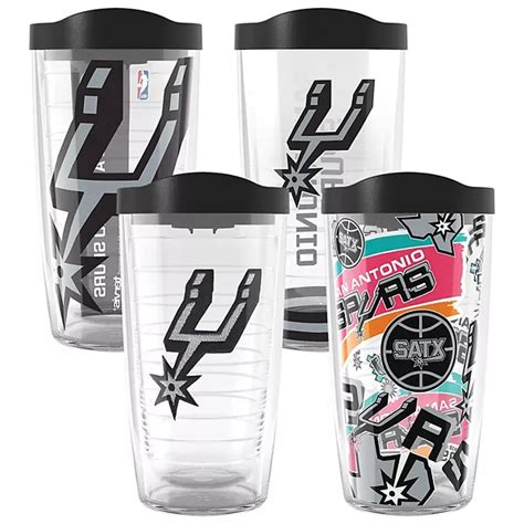 Tervis San Antonio Spurs Four Pack 16oz Classic Tumbler Set