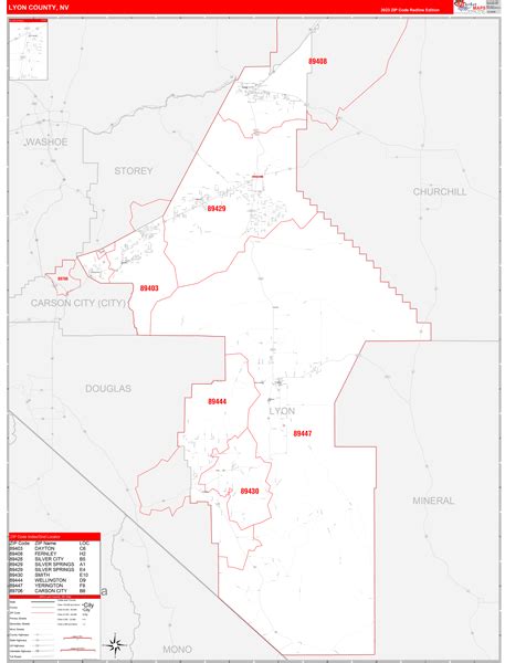 Wall Maps of Lyon County Nevada - marketmaps.com