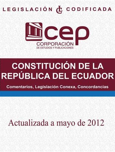 Libro constitución de la república del ecuador De corporación de