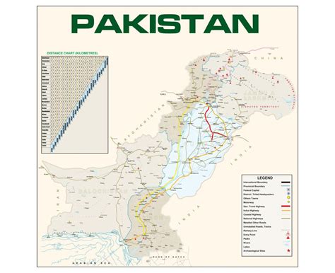 Pakistan Tourist Map