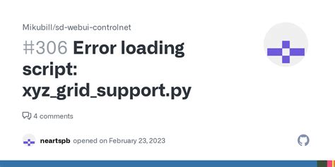 Error Loading Script Xyz Grid Support Py · Issue 306 · Mikubill Sd