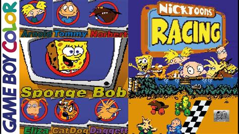 Nicktoons Racing Game Boy Color Candm Playthrough Youtube