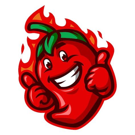 Premium Vector Cartoon Illustration Of A Red Hot Chili Pepper Giving