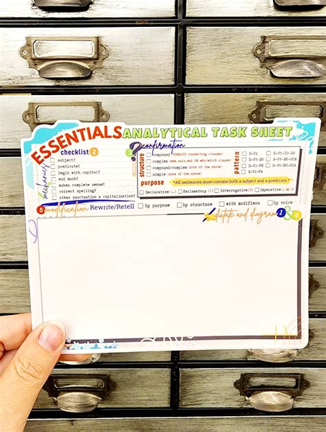 CC Essentials Analytical Task Sheet 6 Inch Sticker Classical