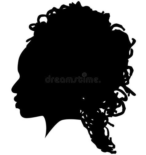 African American Female African Profile Picture Silhouette Girl From