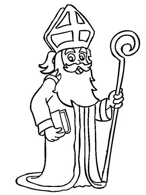 Coloriage Portrait De Saint Nicolas Cp Dessin Gratuit Imprimer