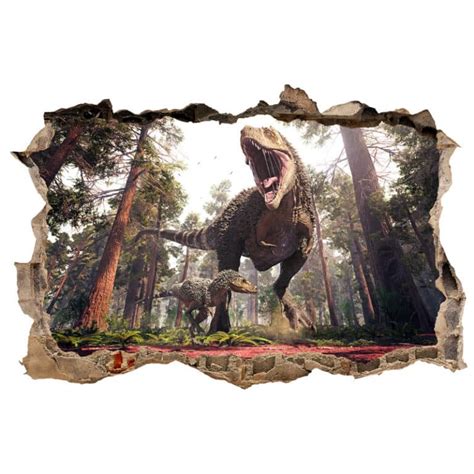 Muursticker Dinosaurus T Rex In Het Bos Meermuurstickers Nl