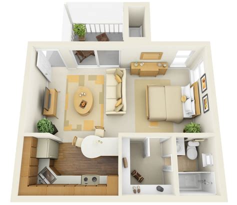 studio apartment layout