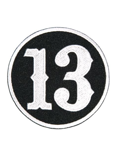 Number 13 Circle Patch Lucky 13 Patches Appliqué Patch