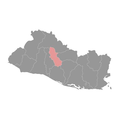 Cuscatlan department map, administrative division of El Salvador ...