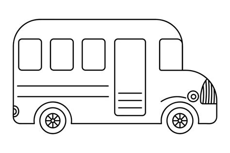 School Bus Outline Vector Art Icons And Graphics For Free Download