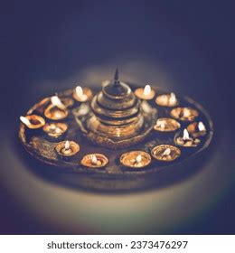 Close Photo Navratri Puja Thali AI-generated image 2373476297 ...