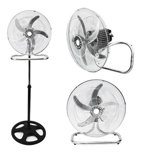 Ventilador 3 En 1 Winco W118 Negro Con 5 Palas Color Gris De Aluminio