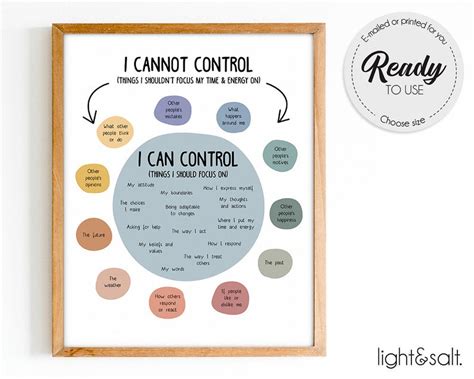 Things I Can Control Poster What I Can And Cannot Control Etsy