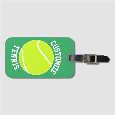 Custom Tennis Team Name Personalized Text Player Luggage Tag Zazzle