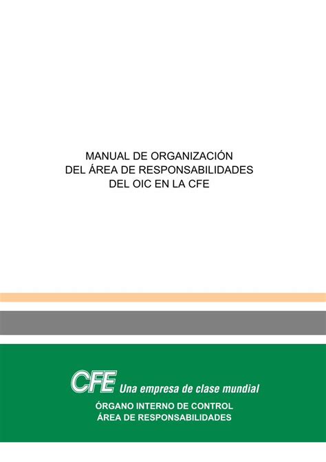 Pdf Manual De Organizaci N Del Rea De Normateca Cfe Gob Mx